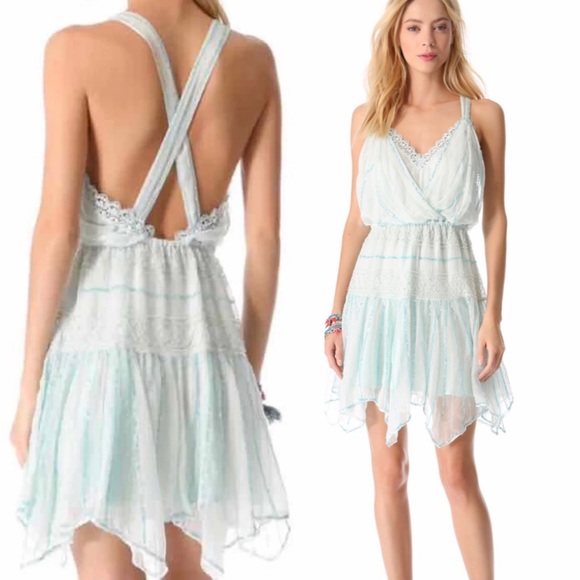Free People mint beaded dress can - Picture 2 of 6